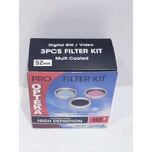 Opteka High Definition HD2 52mm Multi-Coated 3 Piece Filter Kit UV PL FLD